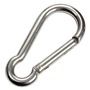 Carabiner hook with flush closure AISI 316 6 mm